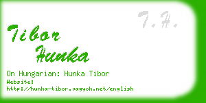 tibor hunka business card